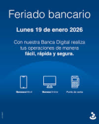 Este lunes 19 de enero es feriado bancario