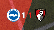 Premier League: Sobre el final, Charalampos Kostoulas marcó el gol del empate entre Brighton and Hove y Bournemouth