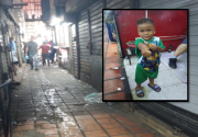 Por este callejón jugaba el niño Jhoandry Paz cuando desapareció en Las Pulgas