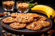 Perfectas para el desayuno o la merienda galletas de avena y cambur maduro