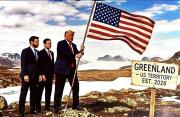 Trump publicó una imagen suya poniendo la bandera de Estados Unidos en Groenlandia