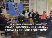Venezuela aparece como estadounidense en un mapa trucado y difundido por Trump