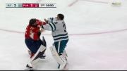 La tremenda pelea entre Florida Panthers y San Jose Sharks por la NHL de hockey sobre hielo y con un poco habitual cruce entre arqueros; mirá el video viral