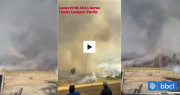 Registran tornado de humo en medio de incendios forestales en Purén