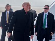 Trump aterriza en Zúrich y habla en Davos antes del mediodía