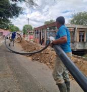 Instalados 100 metros de tubería para garantizar suministro de agua en el municipio Los Guayos
