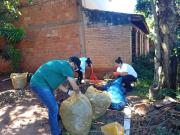 Realizan minga ambiental en la USF Km 4 Monday de Presidente Franco