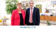 Luis Caputo se reunió con Kristalina Georgieva en la antesala de la nueva revisión del FMI