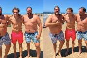“Ni este dios griego nos frena”: Barassi posó con Forlán y bromeo del “gremio de gordos”