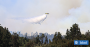 Drones obligaron a suspender por una hora combate aéreo de incendio forestal descontrolado en Quillón