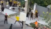 Autos destrozados, corridas y pedradas: los videos de los incidentes entre hinchas de Peñarol y Colo Colo y el reporte de Policía en un nuevo episodio violento en partidos de verano