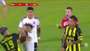 Peñarol: Matías Arezo explicó su reacción contra jugador de Colo Colo que le valió la roja