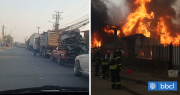 Reportan largas filas de camiones en Jaime Repullo de Talcahuano por venta de escombros tras incendios