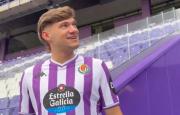 Lucas Sanseviero, que quedó libre de Danubio, fue presentado en el Valladolid de España