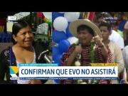 Dirigente confirma que Evo Morales no participará en actos en el trópico de Cochabamba