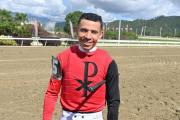 ¡Cuidado con esta monta!: Emisael Jaramillo está listo para ganar su primera prueba de Grado en Santa Anita Park