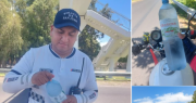 En medio del calor sanjuanino, el gesto de un delivery a un policía se llevó los elogios en las redes