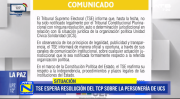 Incertidumbre jurídica rodea a UCS; TSE no recibió resolución del TCP