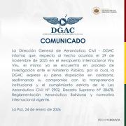 DGAC informa que caso “maletas” en el aeropuerto Viru Viru está en proceso de investigación
