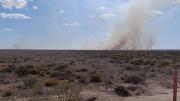 Un incendio rural al sur de Puerto Madryn