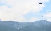 Intenso operativo en los incendios forestales de la cordillera