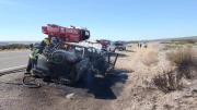 Una camioneta se prendió fuego en la ruta 234
