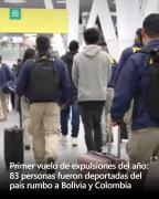 Chile: Primer vuelo de expulsiones del año: 83 personas fueron deportadas del país rumbo a Bolivia y Colombia