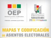 TSE publica mapas y habilita 5.808 recintos electorales para las elecciones subnacionales 2026
