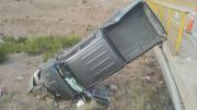 En espectacular accidente de tránsito una camioneta volcó en la Ruta 7 y sólo hubo heridos leves
