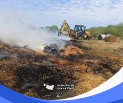 Municipio de San Antonio /Colaboró en el control de incendio sobre Ruta 31