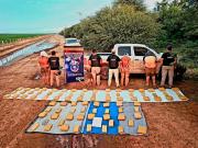 Tras una persecución, secuestran más de 113 kilos de marihuana y detienen a cinco personas