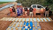 Persecución en el límite provincial: cinco salteños detenidos con más de 113 kilos de marihuana