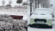 La tormenta Kristin deja al menos dos muertos en Portugal y provoca inusual nevada en Madrid: así amaneció la capital española