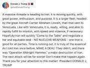 Trump lanza ultimátum a Irán tras rechazo de acuerdos: así es la flota naval que amenaza con atacar