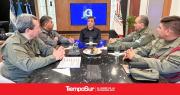 Pablo Grasso recibió a autoridades de las fuerzas de seguridad