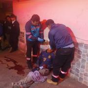 Ángel herido tras caer en la vía pública