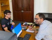 El Director de Desarrollo Social /Recibió al piloto salteño Tomás Granzella