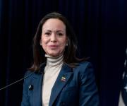 María Corina llegó a la sede del Departamento de Estado para el encuentro con Rubio