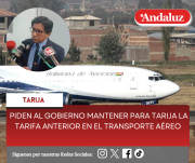 Piden al gobierno mantener para Tarija la tarifa anterior en el transporte aéreo