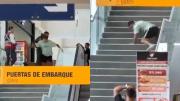 VIDEO VIRAL: Estaba ebrio, lo iban a detener en el aeropuerto y lo que hizo para evitarlo dejó en shock