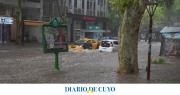 Una fuerte tormenta de lluvia, granizo y viento causó serios daños en varios departamentos de Mendoza