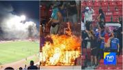 Delincuencia pura: barristas de Universidad de Chile rompen e incendian butacas del Estadio Nacional