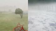 Impresionante tormentón con granizo en Buenos Aires: los impactantes videos