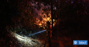 Conaf controla incendio que se generó por la caída de un rayo en un sector rural de Santa Barbara