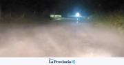 El llamativo fenómeno que se vio tras la tormenta en el sur de San Juan: una densa capa de vapor saliendo del asfalto