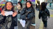 Una reconocida influencer española caminó descalza por las calles de Tokio y sorprendió cuando mostró cómo quedaron sus medias