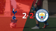 Premier League: Manchester City sacó un punto luego de empatar a 2 goles con Tottenham