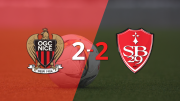 Liga de Francia: En un emocionante partido, Nice y Stade Brestois empataron 2-2