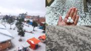 Se registró una granizada en El Alto y La Paz causando acumulación de hielo en calles y espacios públicos