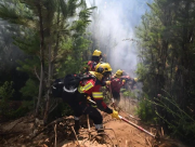 Por los incendios, cortan la ruta a Cholila